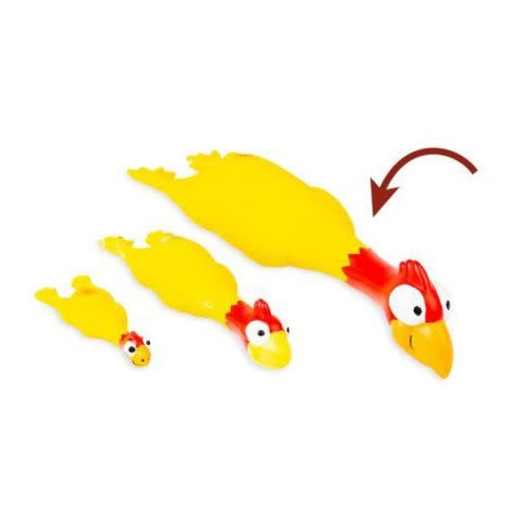 BUD-Z Bud-Z Latex large Chicken Squeaker Yellow Dog 16.9in
