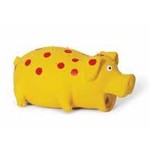 BUD-Z Bud-Z Latex Spotted Pig Squeaker Yellow Dog 8in