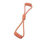 BUD-Z Bud-Z Rope Two Handles With Knot Orange Dog 15in