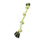 BUD-Z Bud-Z Rope With 4 Knots Green And Yellow Dog 15.5in