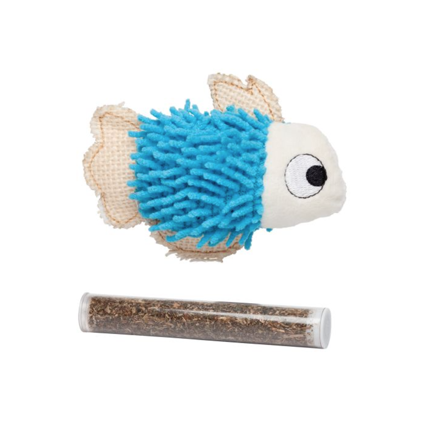 BUD-Z Bud-Z Blue Fish With Catnip Pocket Cat 4.5in