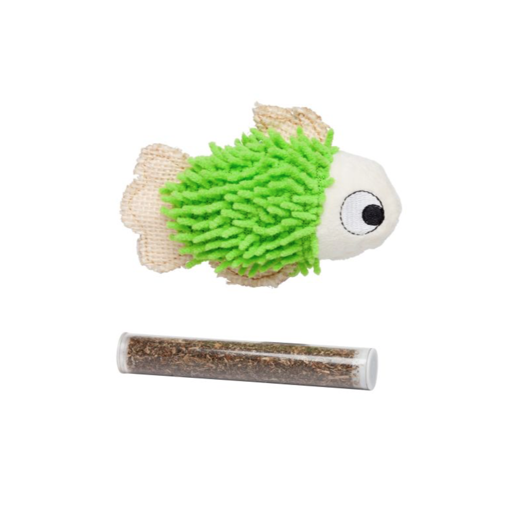 BUD-Z Bud-Z Green Fish With Catnip Pocket Cat 4.5in