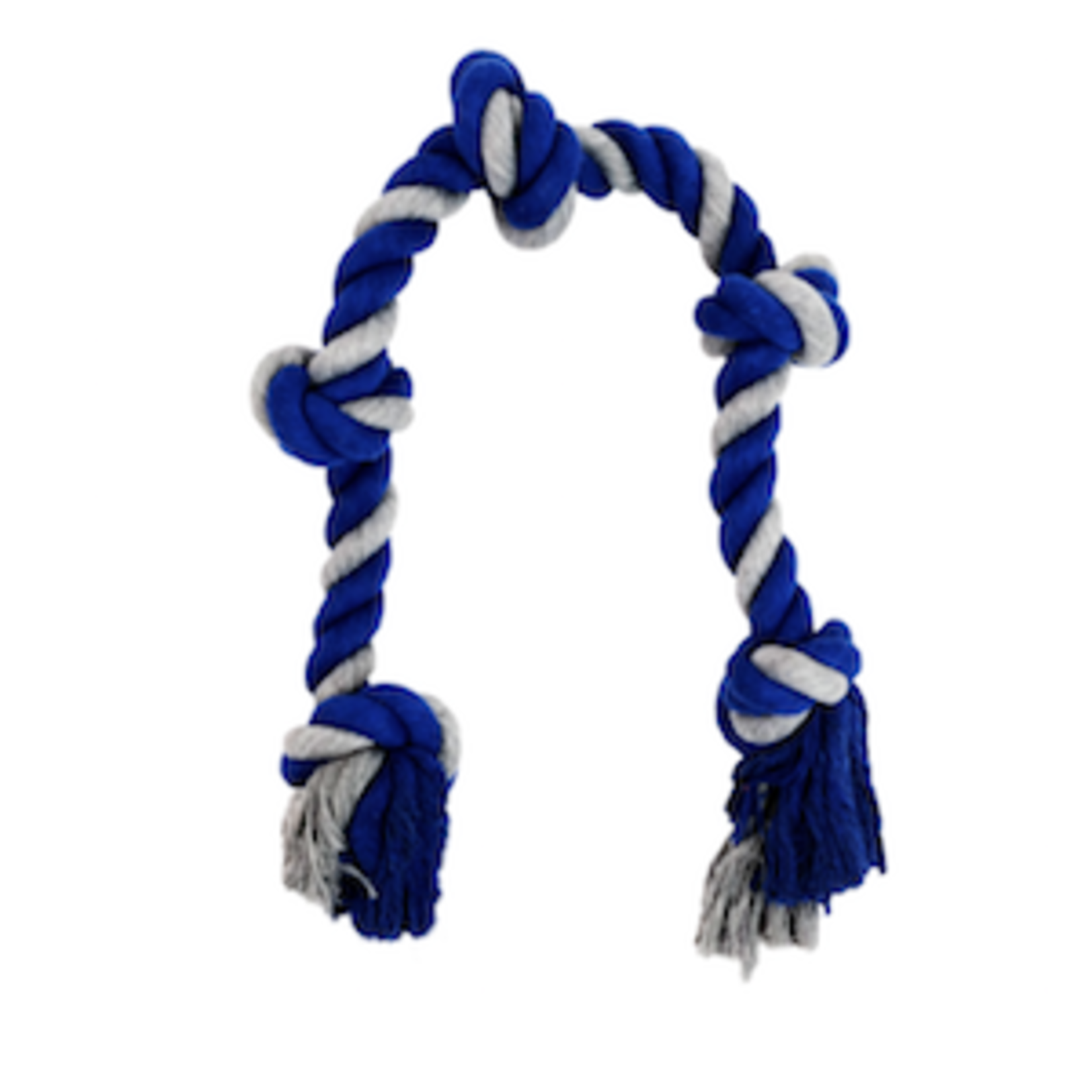 BUD-Z Bud'z Rope Dog Toy With 5 Knots Gray And Blue 35.5"