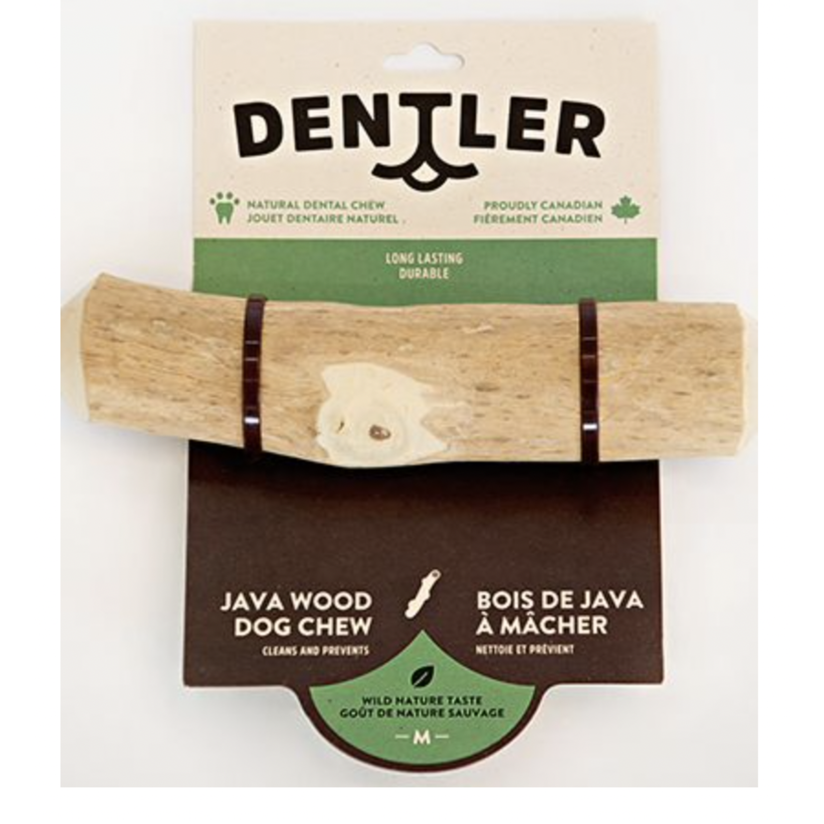 DENTLER (W) Dentler Java Wood Dog Chew Wild Nature Taste Medium Dog 1pc