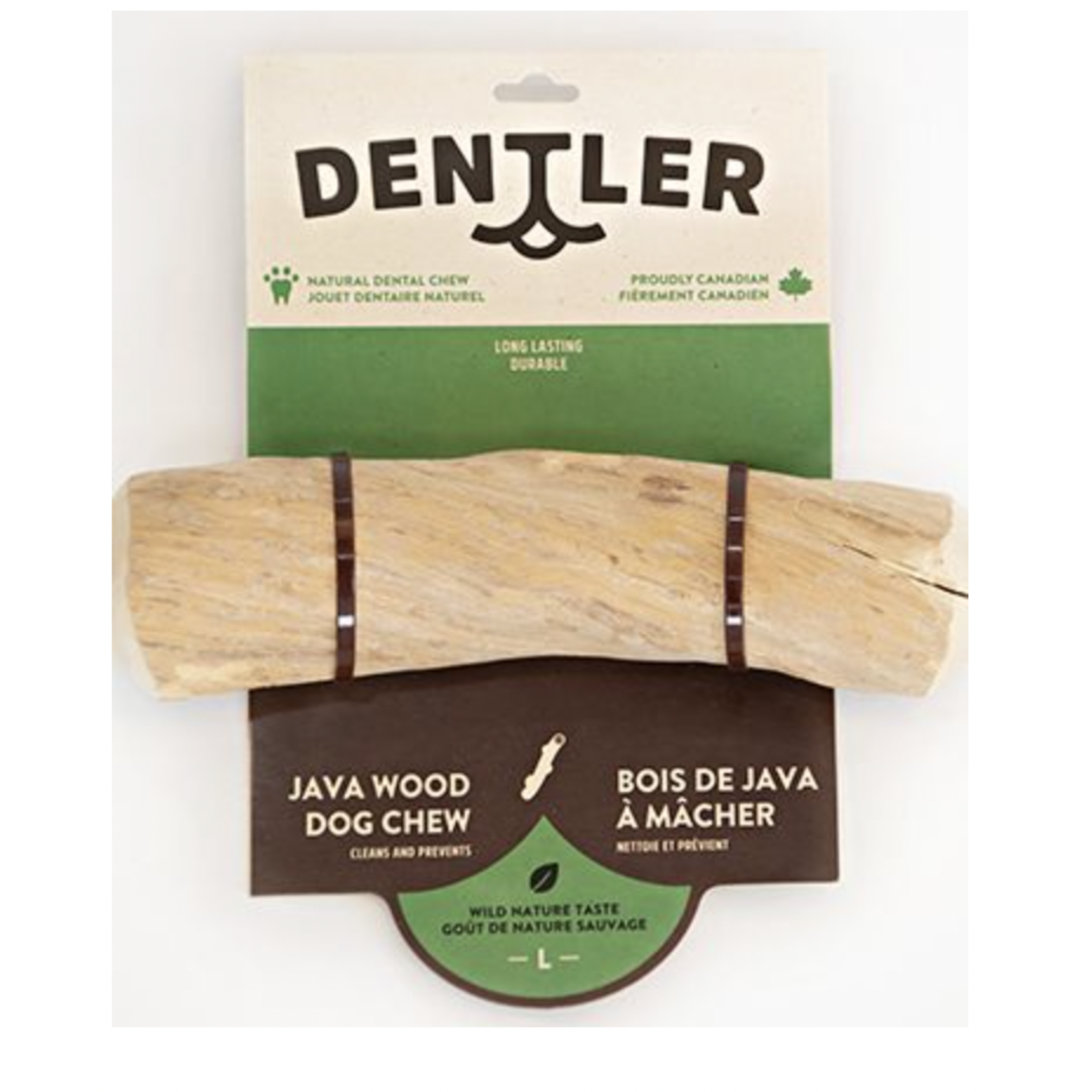 DENTLER (W) Dentler Java Wood Dog Chew Wild Nature Taste Large Dog 1pc