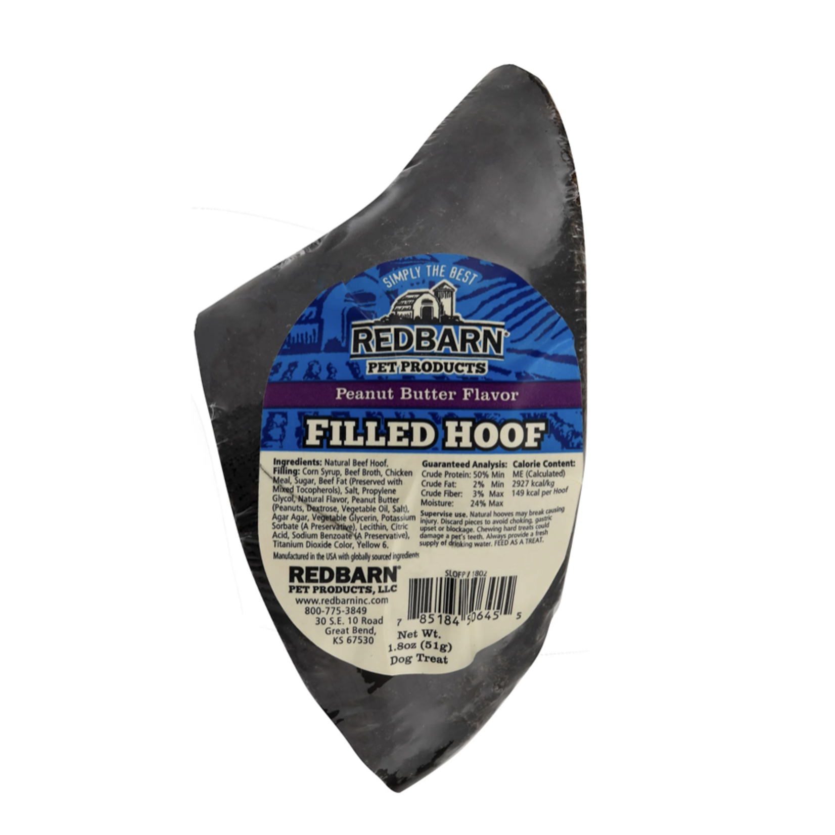 RED BARN Red Barn Filled Hooves Peanut Butter Dog (Single)