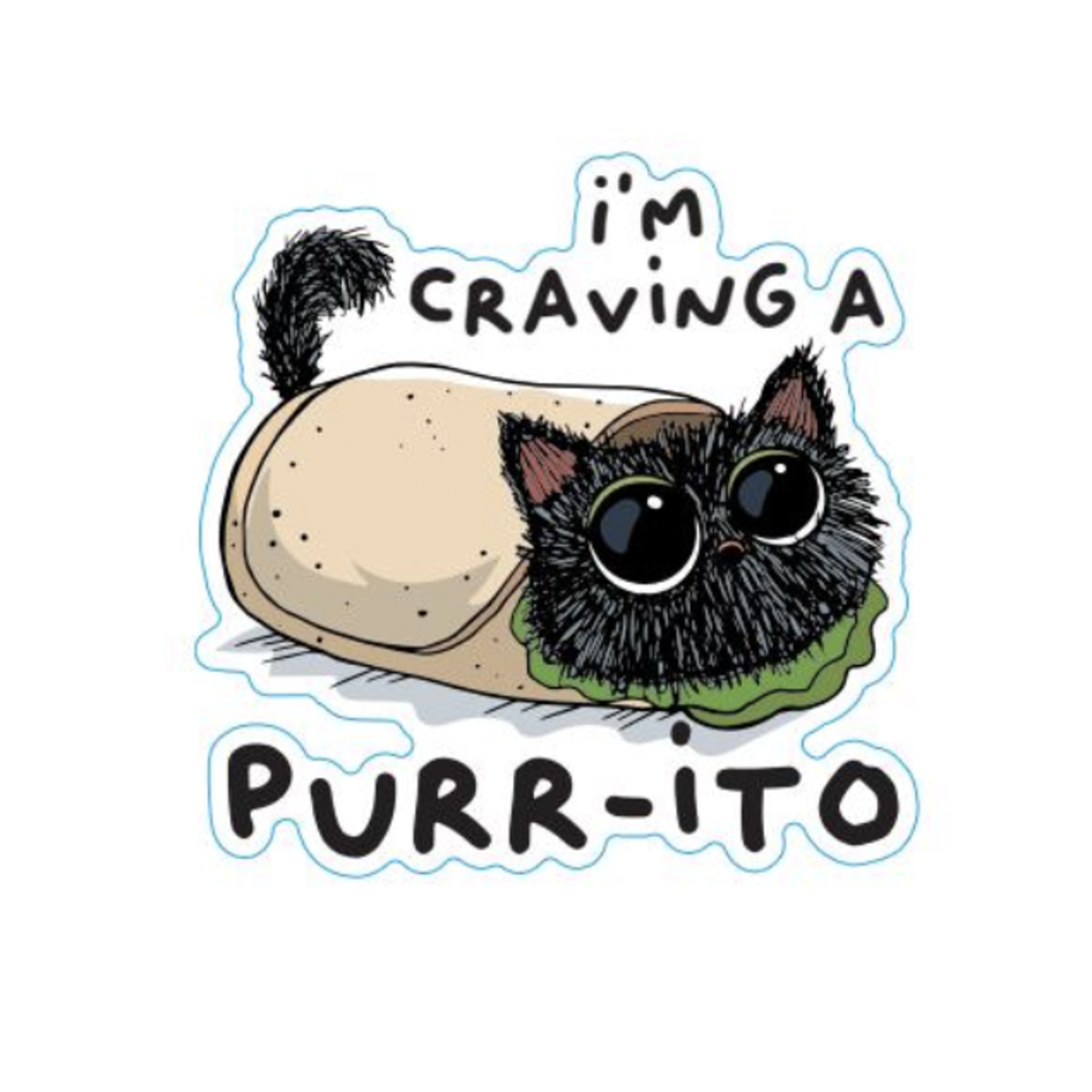 STICKER PACK Cat Sayings - Purr-ito - Sticker - Small