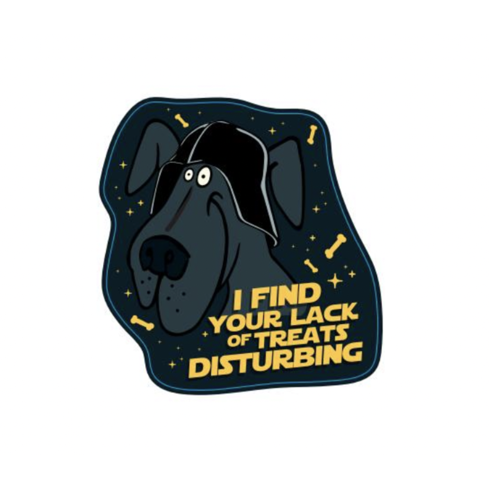 STICKER PACK Dog Sayings - Lack of Treats Disturbing - Sticker - Small