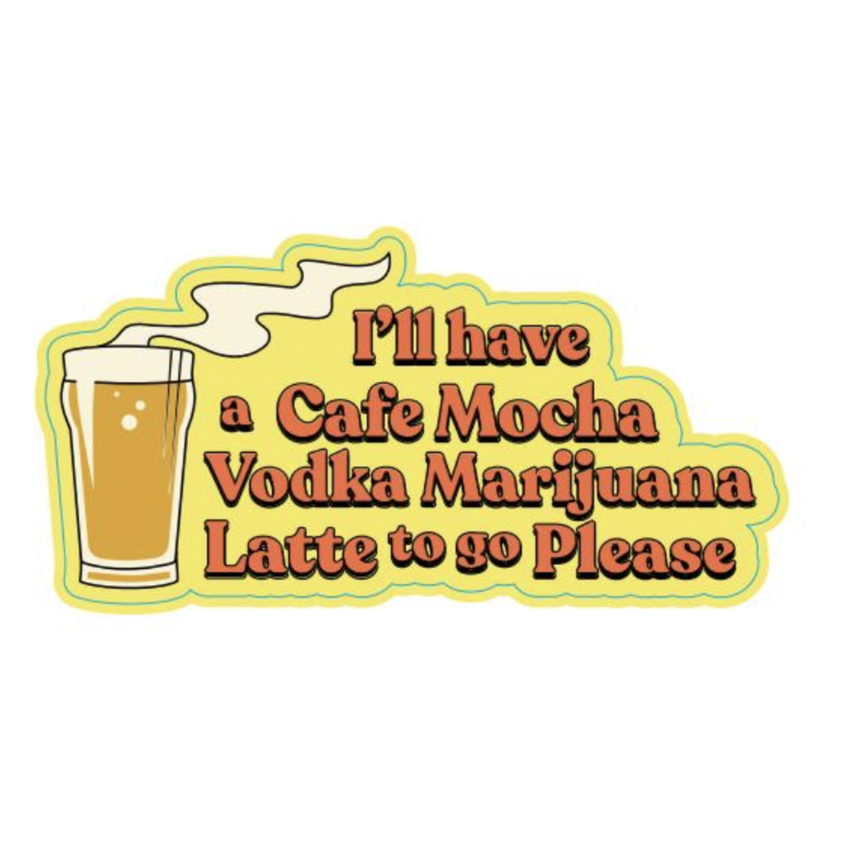 STICKER PACK Quotes - Cafe Marijuana - Sticker - Large