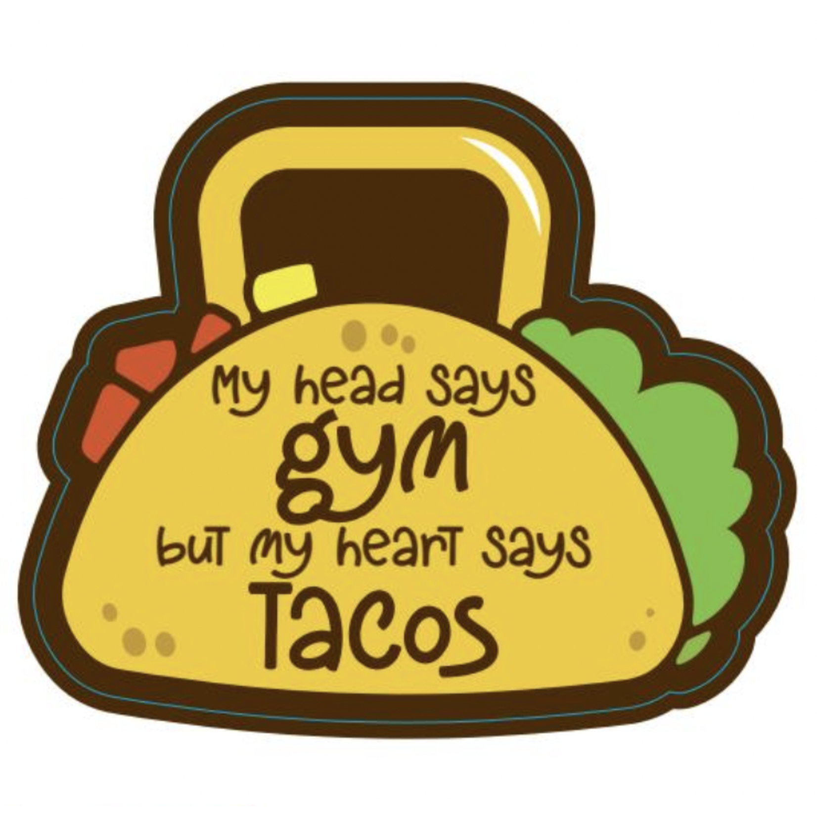 STICKER PACK Gym Tacos - Sayings - Sticker - Large