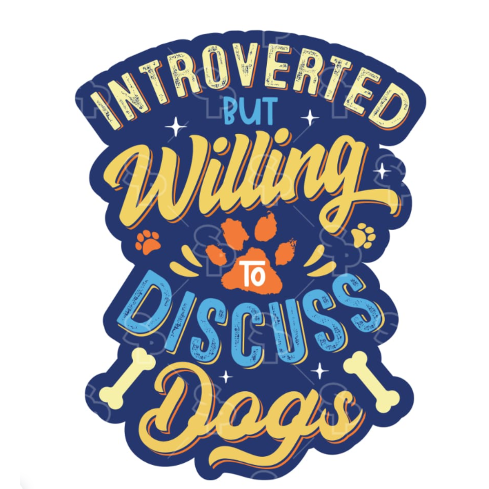 STICKER PACK Dog Sayings - Introverted Dog Talk - Sticker - Small