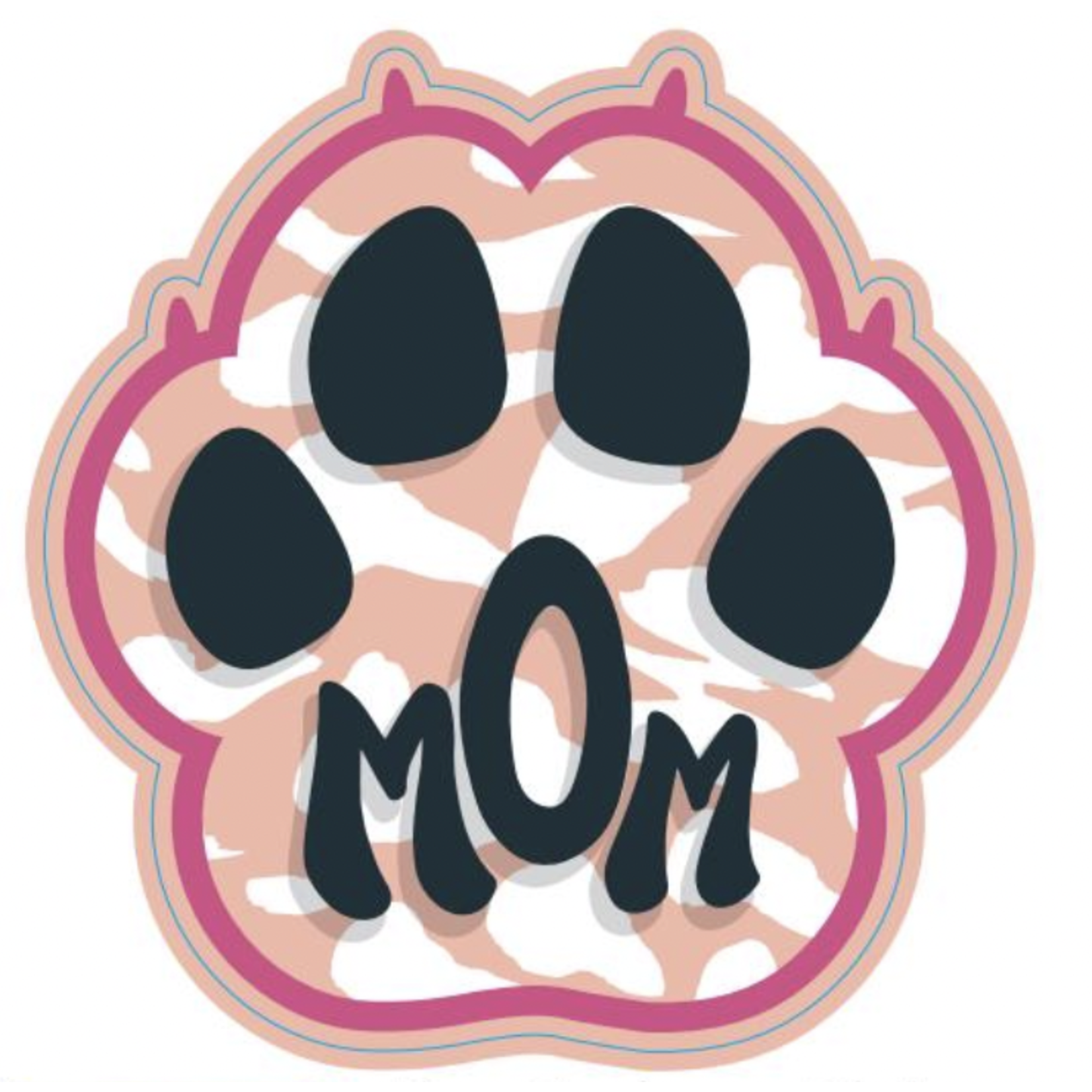 STICKER PACK Dog Sayings - Pink Paw Mom - Sticker - Large