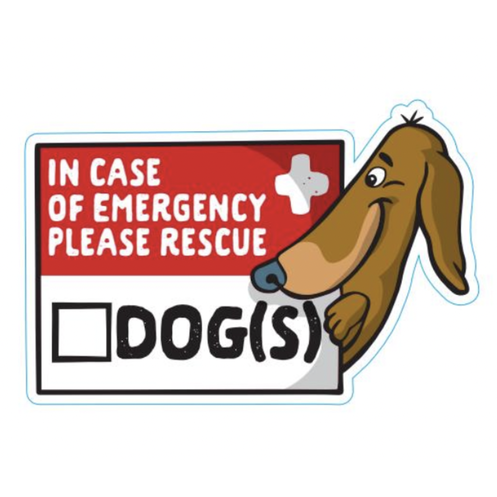 STICKER PACK Dog Sayings - Emergency Dog Rescue - Sticker - Large
