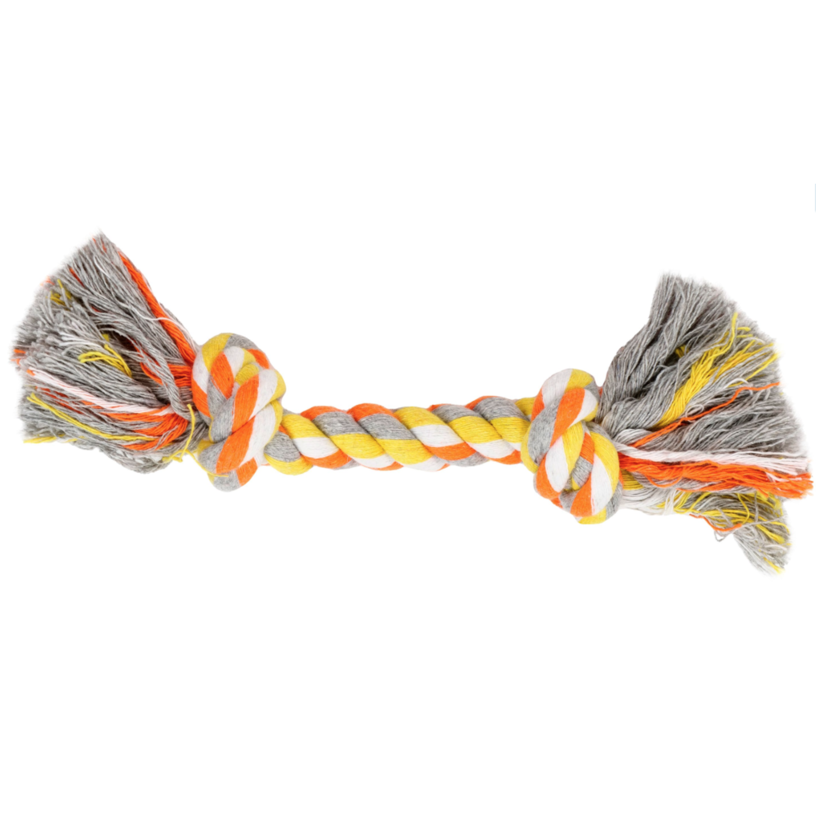 BUD-Z Bud'Z Rope Dog Toy With 2 Knots Orange And Yellow 8.5"