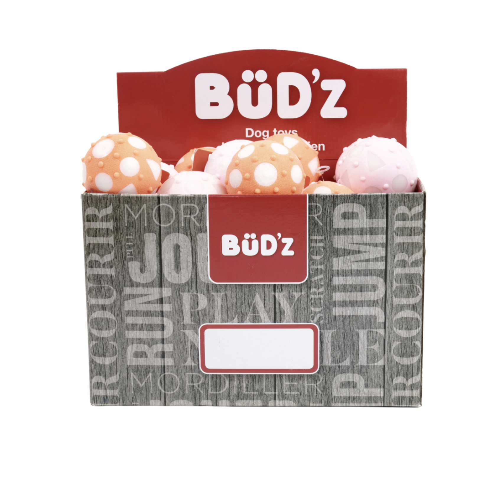 BUD-Z Bud'Z Rubber Toy  - Assorted Large Full Balls, Coral or Pink