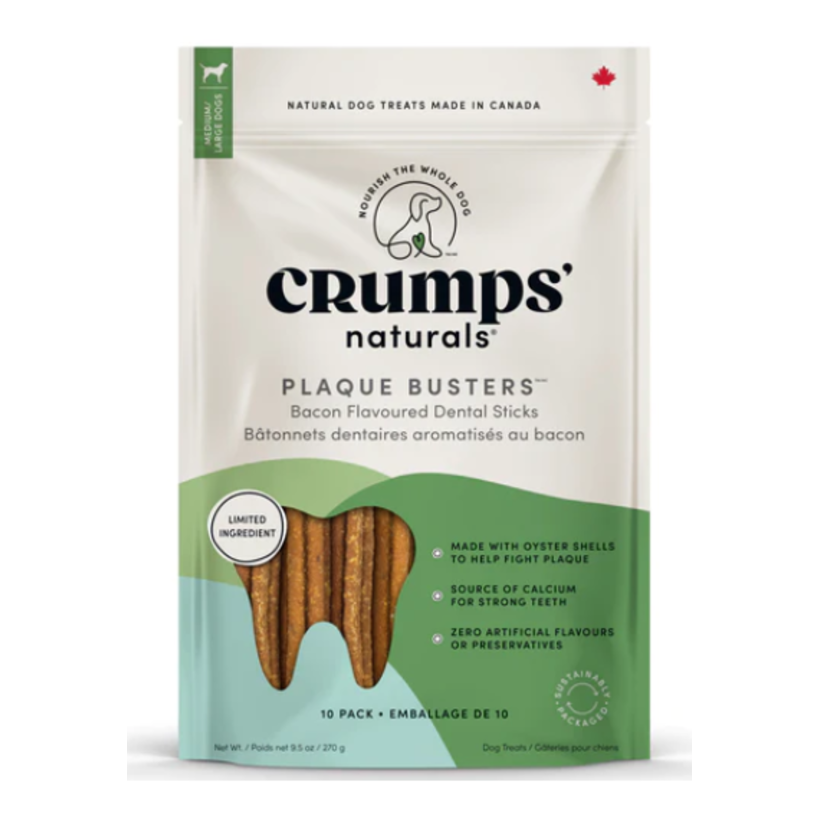 CRUMPS Crumps Plaque Busters With Bacon Dog 10pc