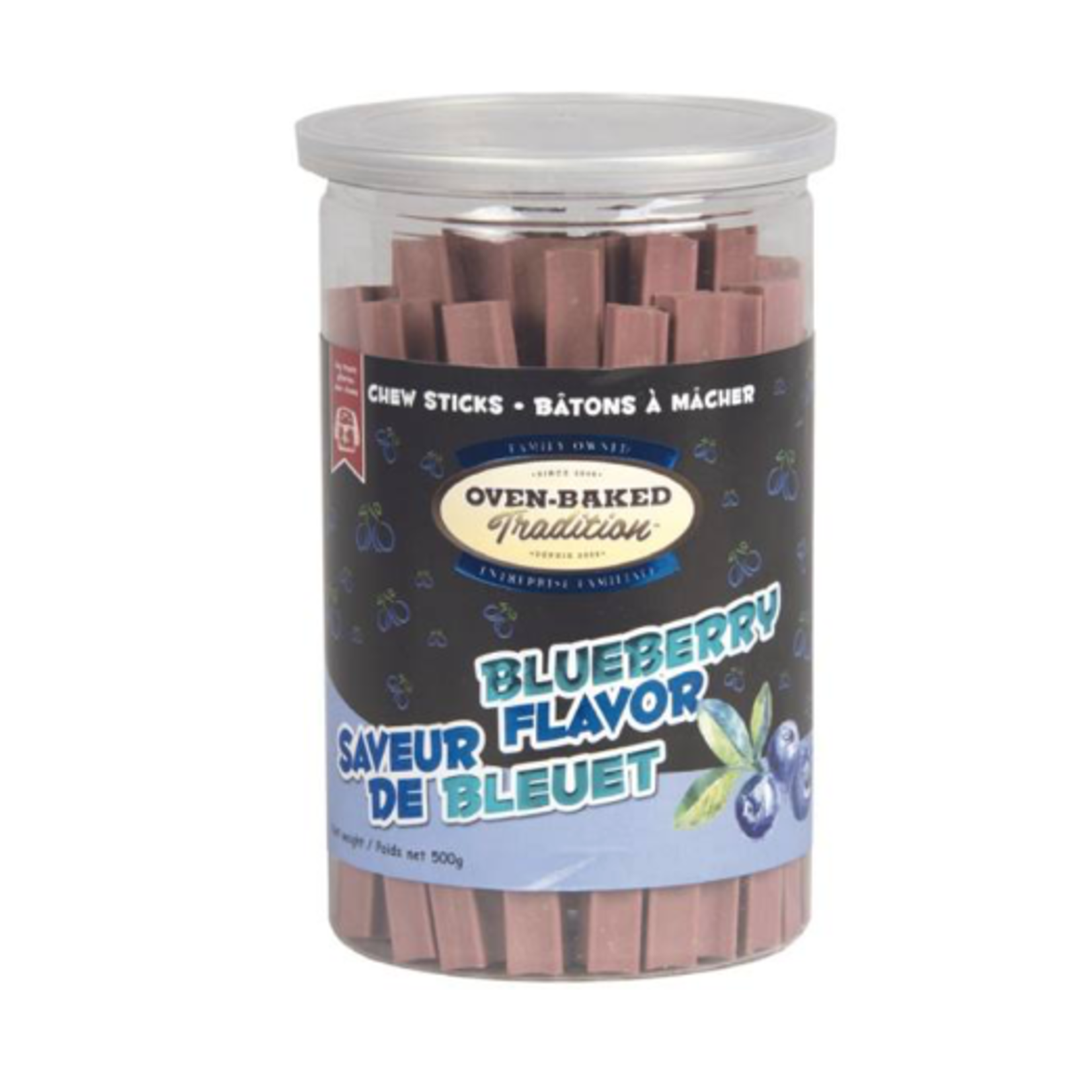 OVEN BAKED TRADITION (W) Oven-Baked Tradition Blueberry Flavour Chew Sticks Dog 500g