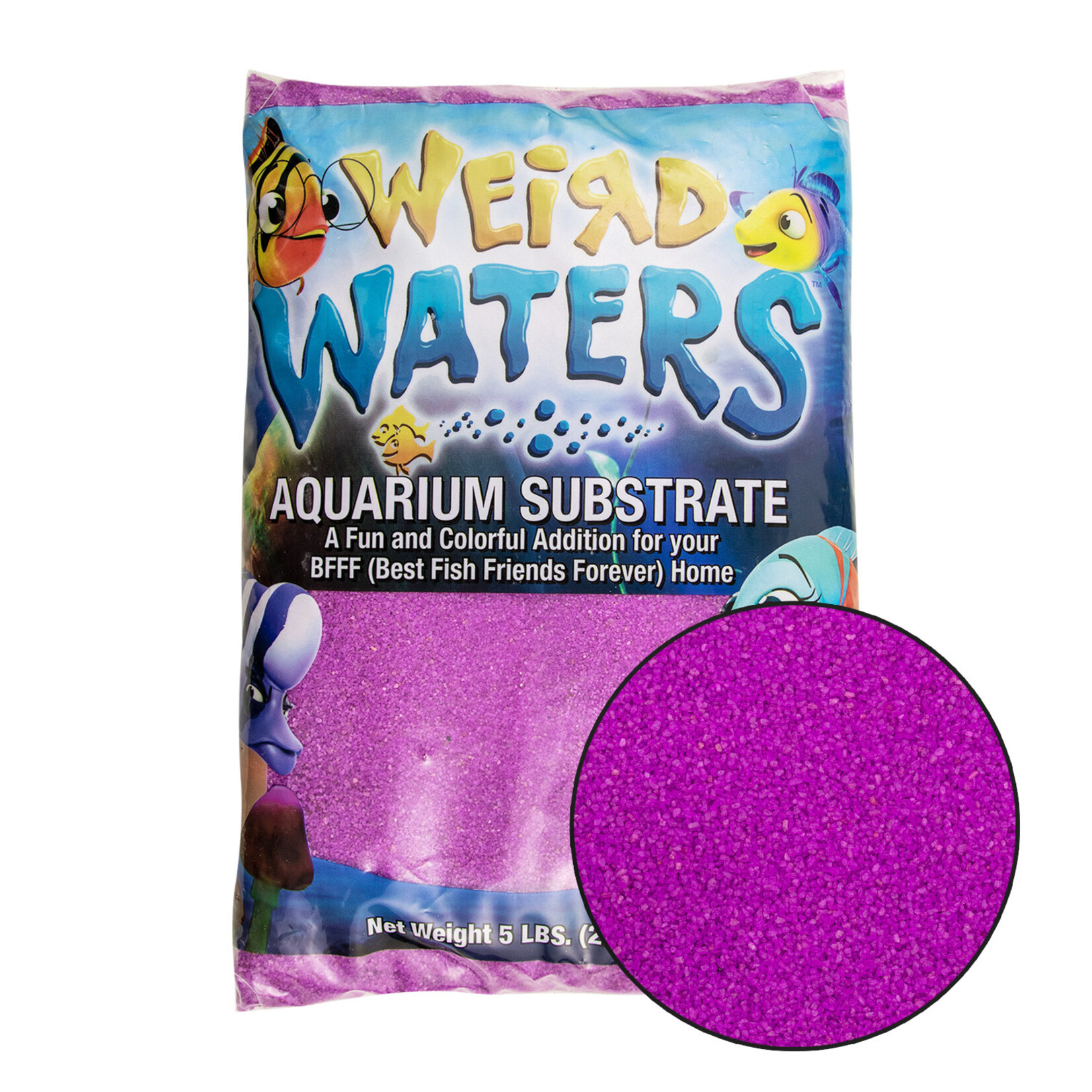 WEIRD WATER Weird Waters Aquarium Sand Substrate - Pebble Portal Purple - 5lbs