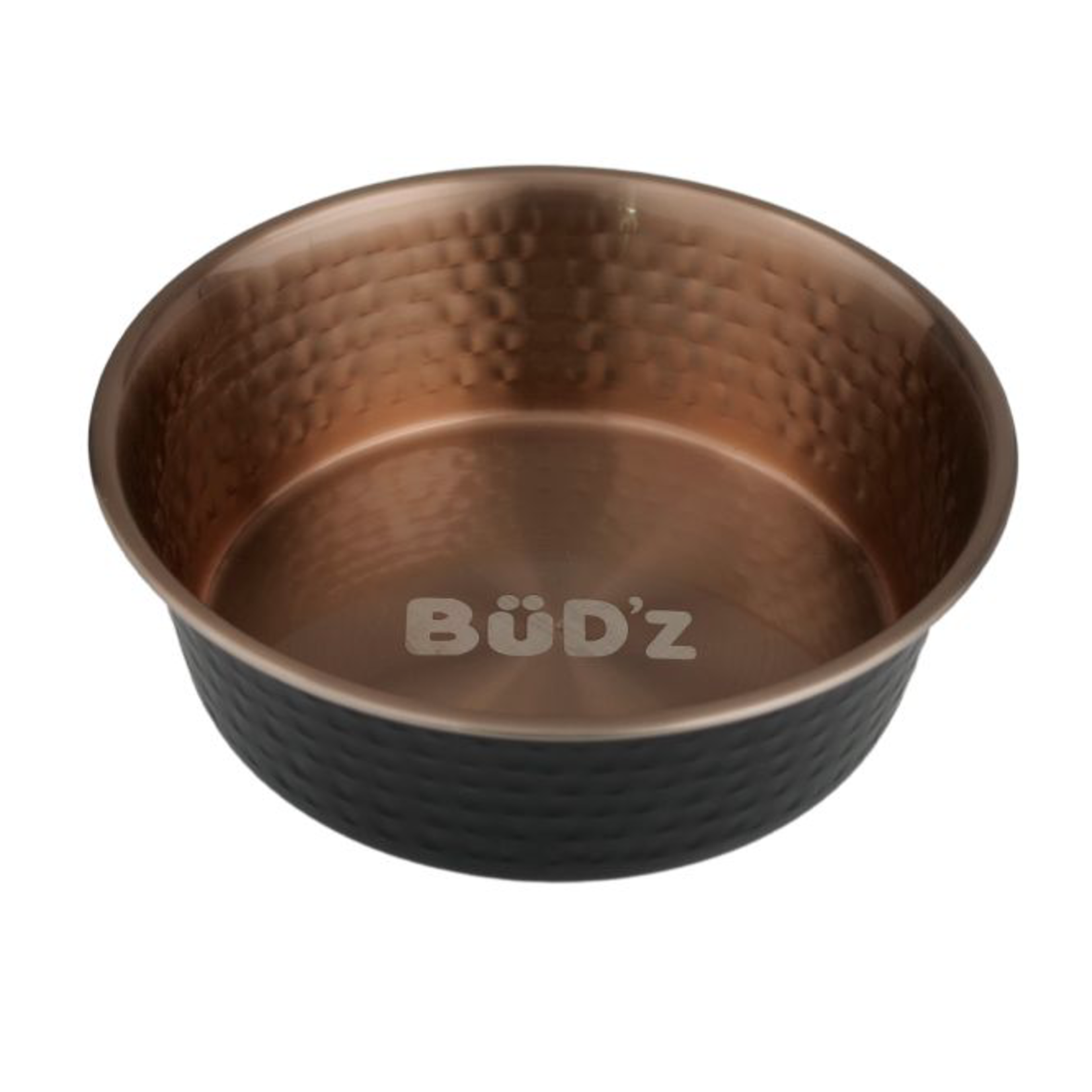 BUD-Z BUD'Z STAINLESS STEEL BOWL, HAMMERED INTERIOR - COPPER 300ml (10oz)