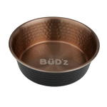 BUD-Z BUD'Z STAINLESS STEEL BOWL, HAMMERED INTERIOR - COPPER 480ml (16oz)