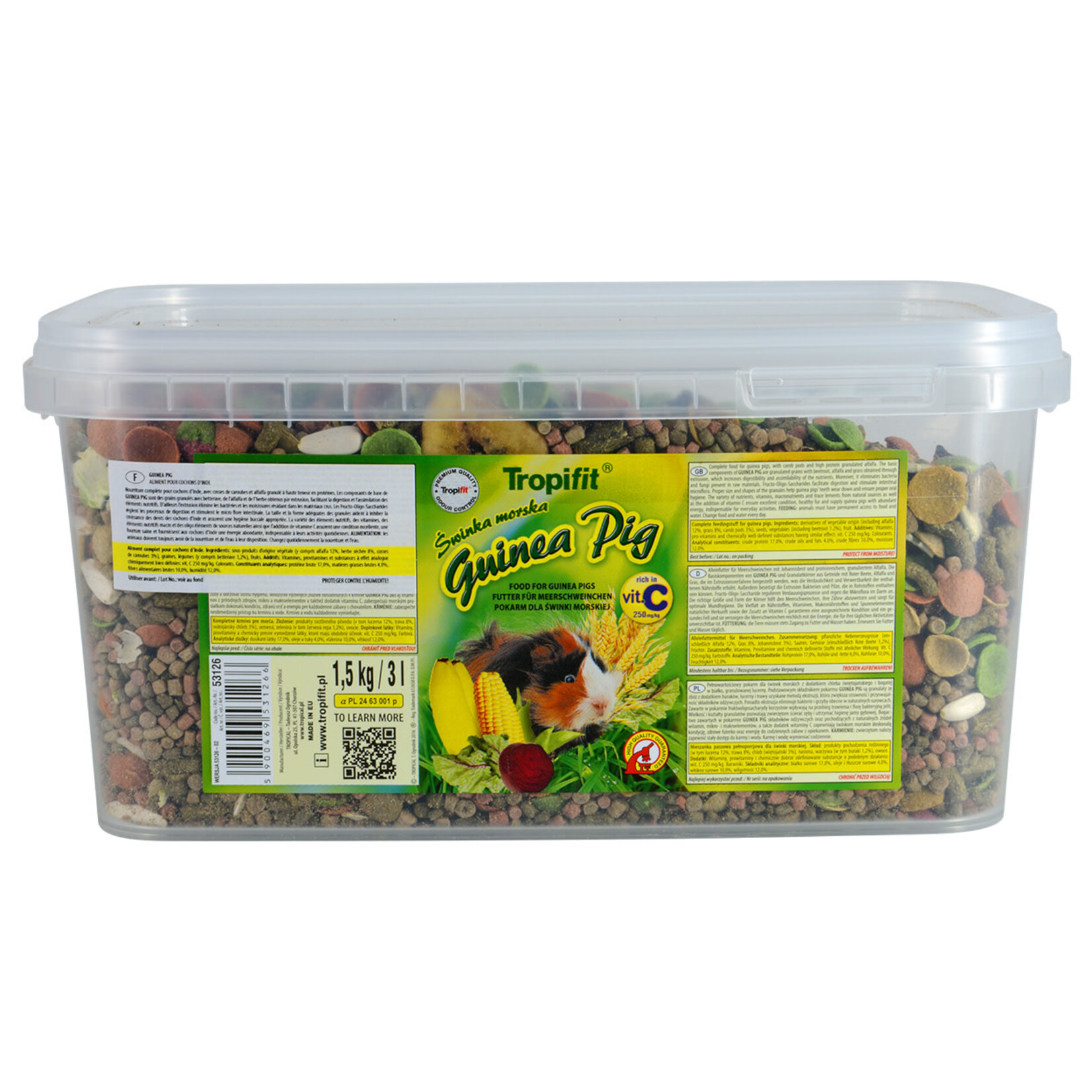 TROPIFIT Tropifit Guinea Pig Food - 1.5 kg - Tub