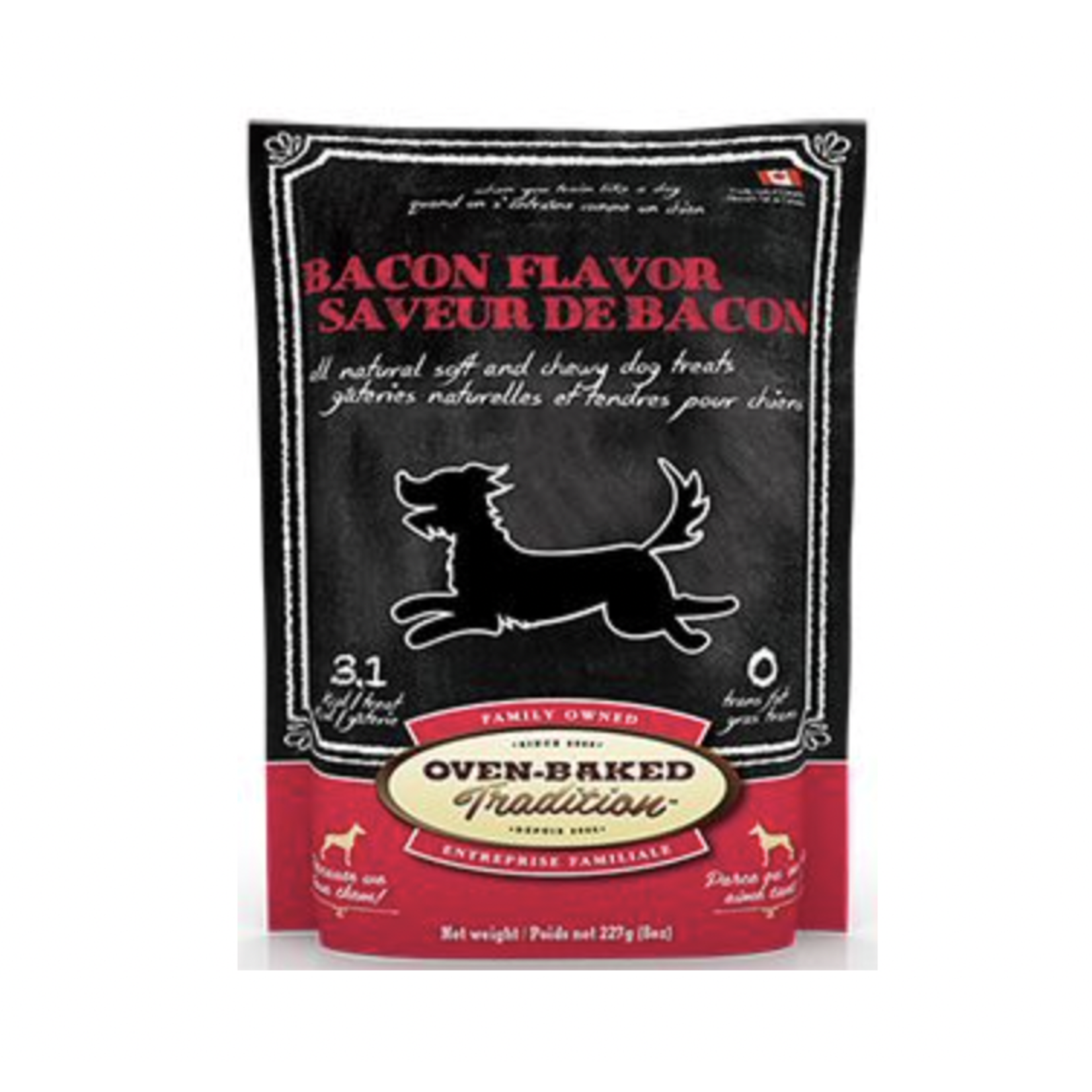 OVEN BAKED TRADITION (W) Oven-Baked Tradition Soft And Chewy Bacon Dog 8oz