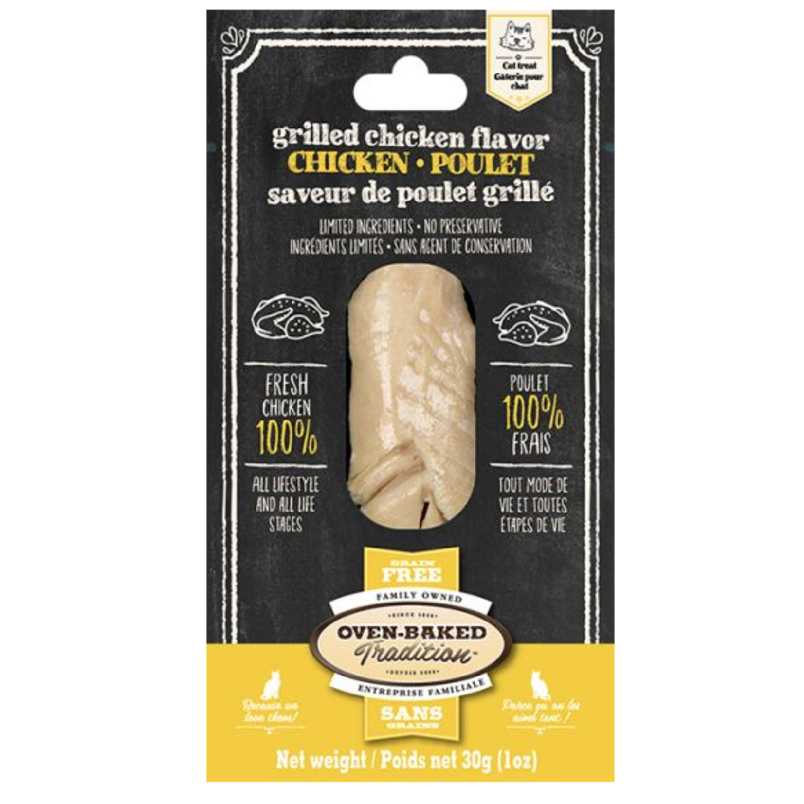 OVEN BAKED TRADITION (W) Oven-Baked Tradition Chicken And Grilled Chicken Flavour Fillet Treats Cat 30g