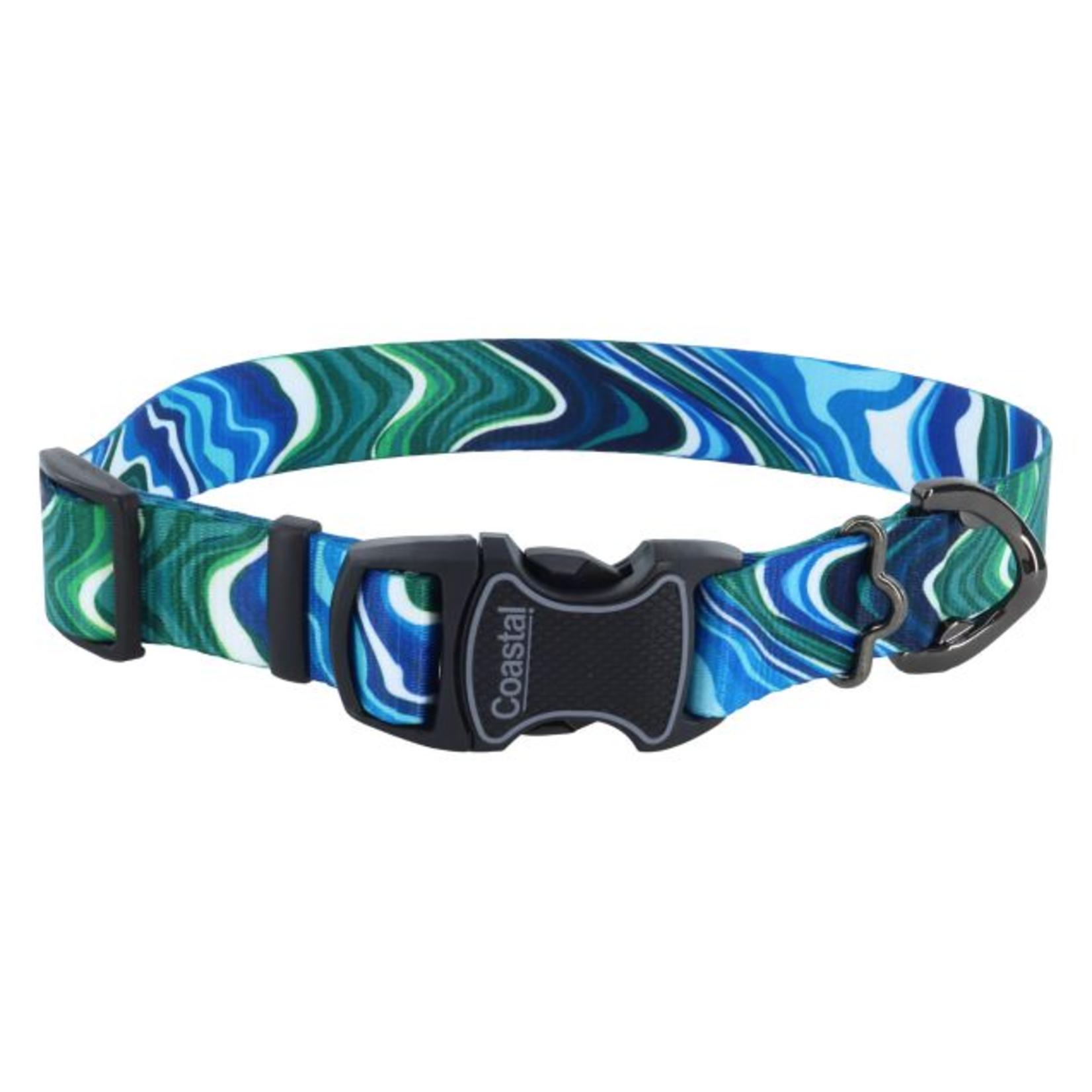 COASTAL Inspire Adjustable Fashion Dog Collar, Malachite Magic, Extra Small - 5/8" x 8-12"