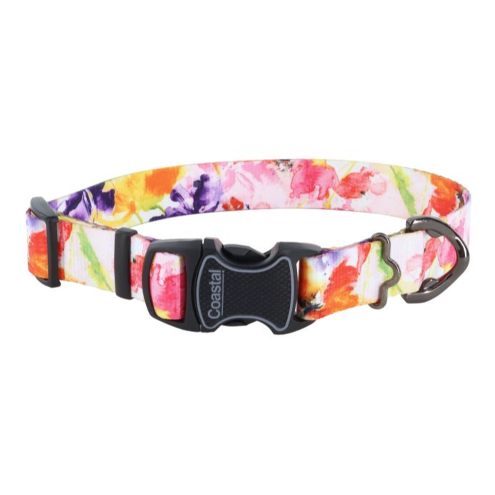 COASTAL Inspire Adjustable Fashion Dog Collar, Sherbet Blooms, Extra Small - 5/8" x 8-12"