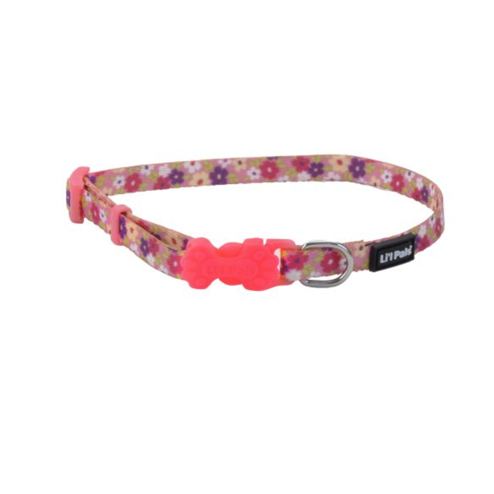 COASTAL Li'l Pals Adjustable Patterned Collar Daisy Multicolour Dog 1pc 5/16x6-8in