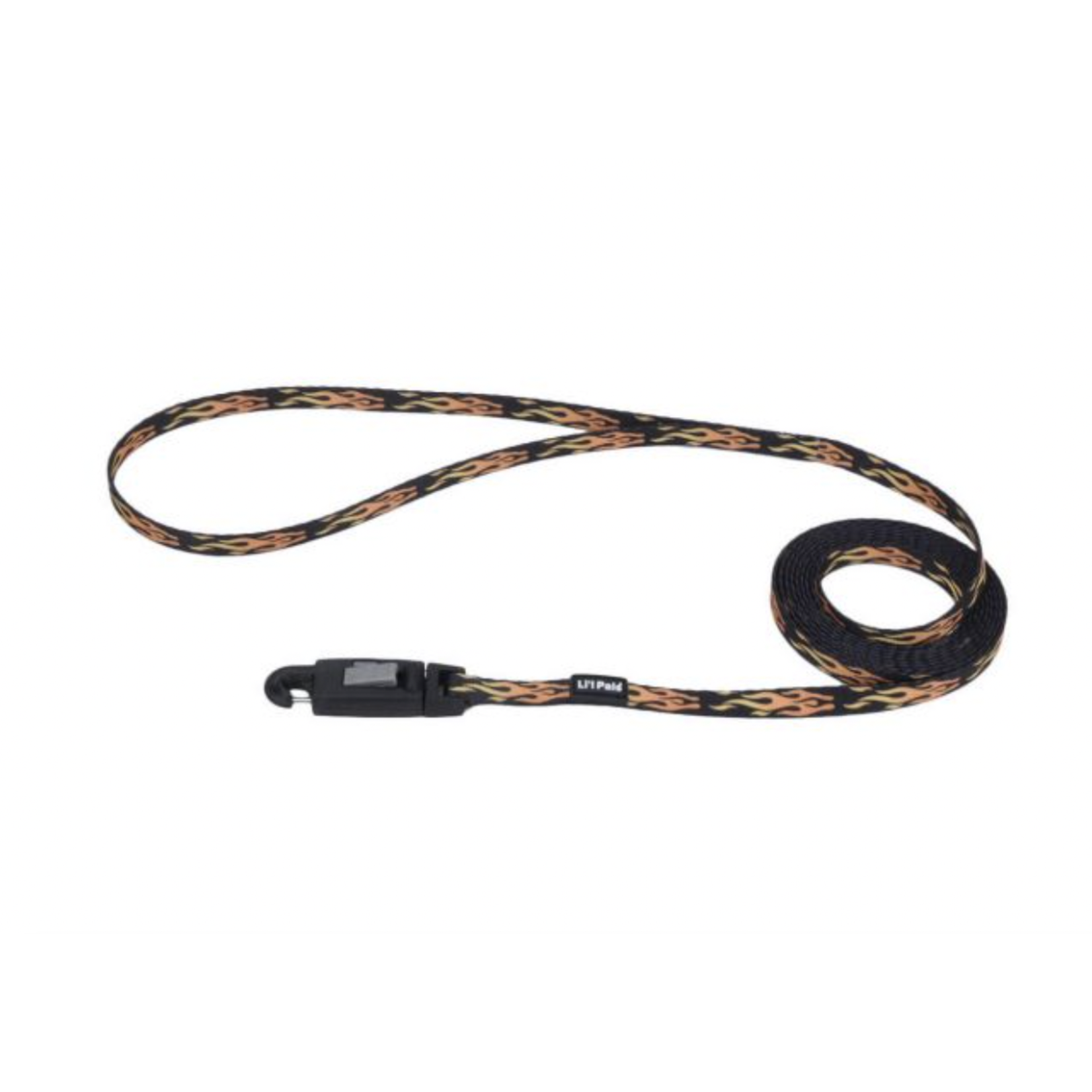 COASTAL Li'l Pals Patterned Leash With Ez Snap Flames Black Dog 1pc 5/16inx6ft
