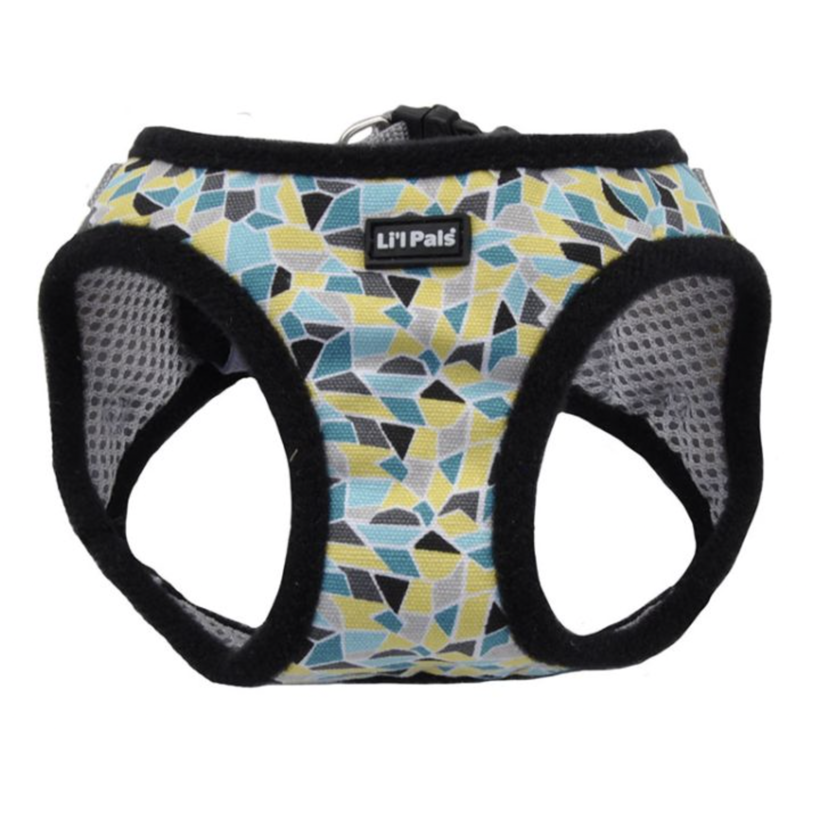 COASTAL Li'l Pals Canvas Harness Xsmall Teal Yellowgrey Stainedglass Dog 1pc