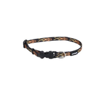 COASTAL Li'l Pals Adjustable Patterned Collar Flames Black Dog 1pc 5/16x8-12in