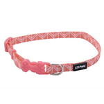 COASTAL Li'l Pals Adjustable Patterned Collar Pink Tribal Chevron Dog 1pc 5/16x8-12in
