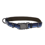 COASTAL K9 Explorer Reflective Adjustable Collar Sapphire Dog 1pc 5/8x8-12in