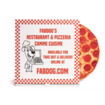 FABDOG Fabdog Foodies 10" Pizza Super-squeaker Toy