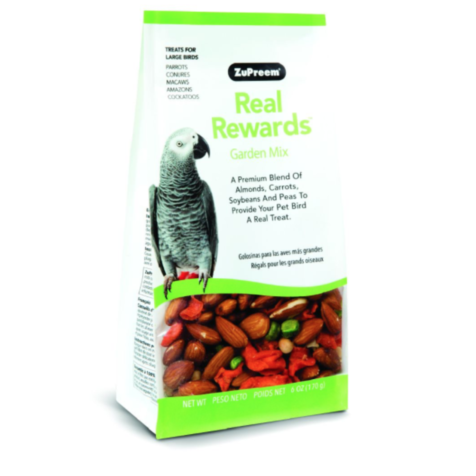 ZUPREEM ZuPreem "Real Rewards - Garden Mix" Vegetable & Nut Treats For Large Birds 6oz