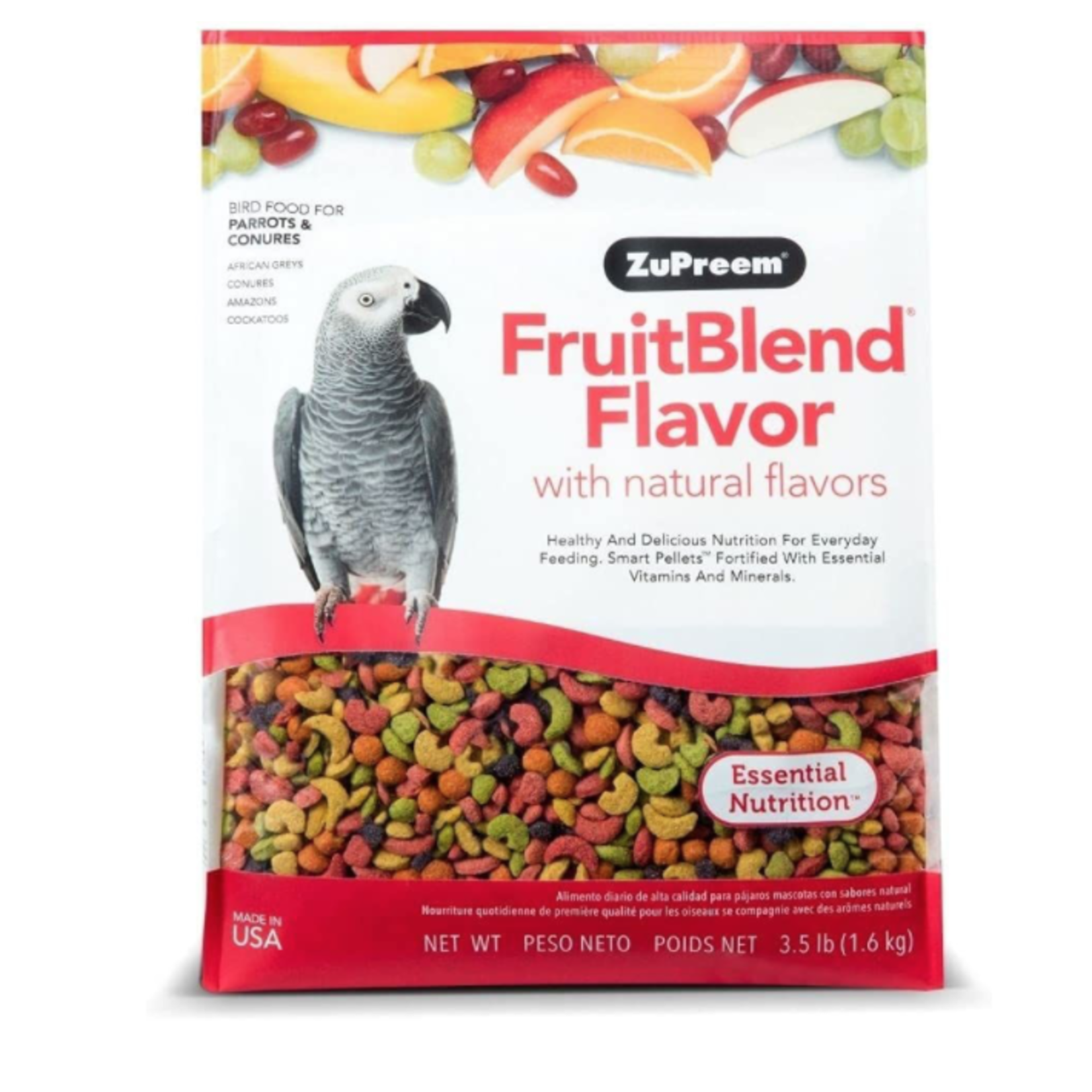 ZUPREEM ZuPreem "Fruitblend" Food For Conure, Small Cockatoos & Other Medium To Large Parrot 3.5lbs