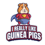 STICKER PACK Pets - I Really Like Guinea Pigs - Sticker - Small