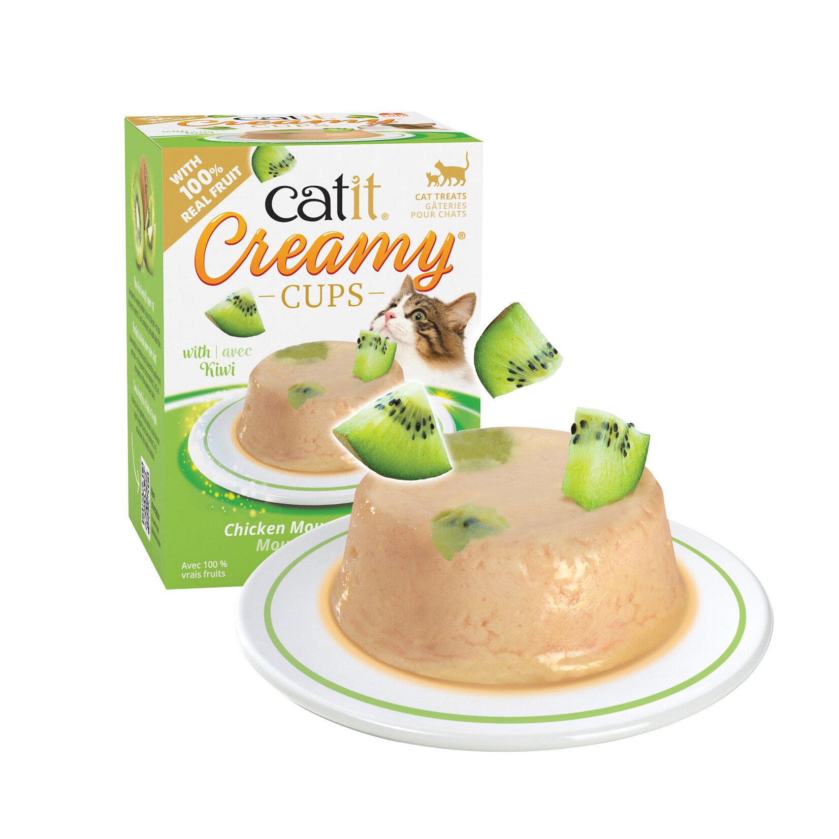 CAT IT (D) Catit Creamy Cups - Chicken Mousse with Kiwi - 4 x 25g