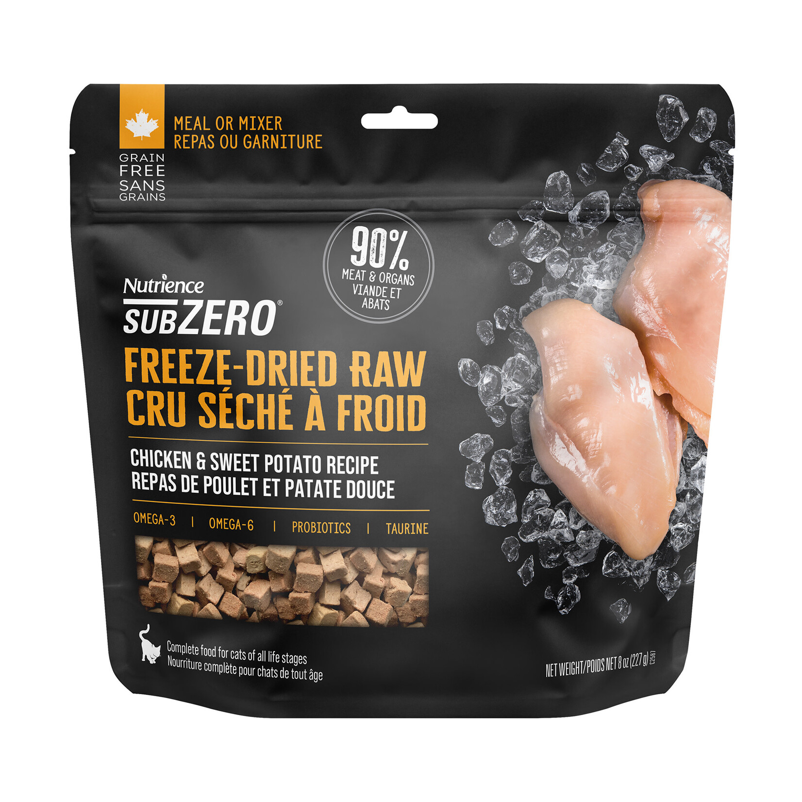 NUTRIENCE Nutrience SubZero Freeze-Dried Raw Cat Food - Chicken & Sweet Potato Recipe - 227 g