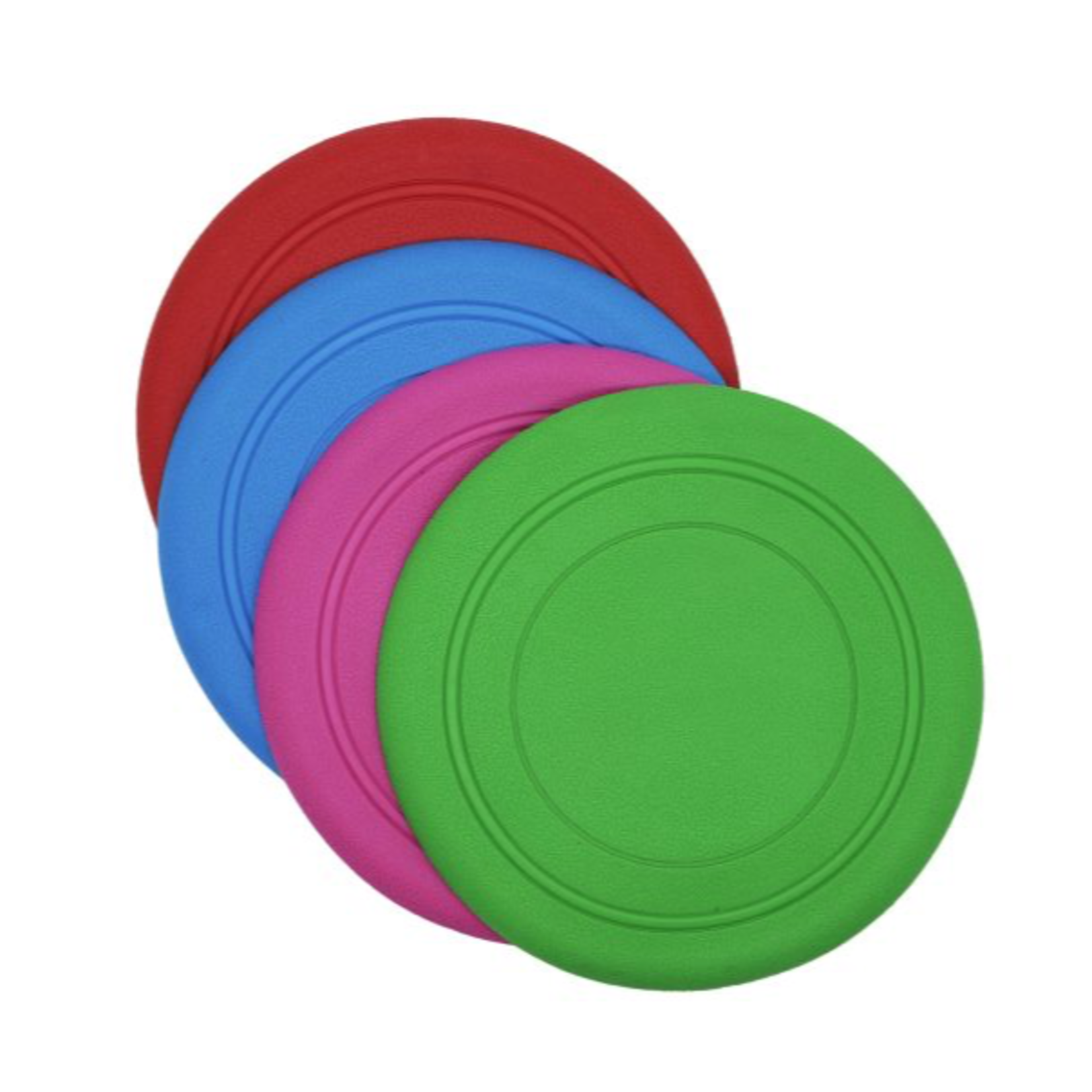 BUD-Z Bud'Z Rubber Dog Toy - Twisting Frisbee, Mixed Colours Dog 4in