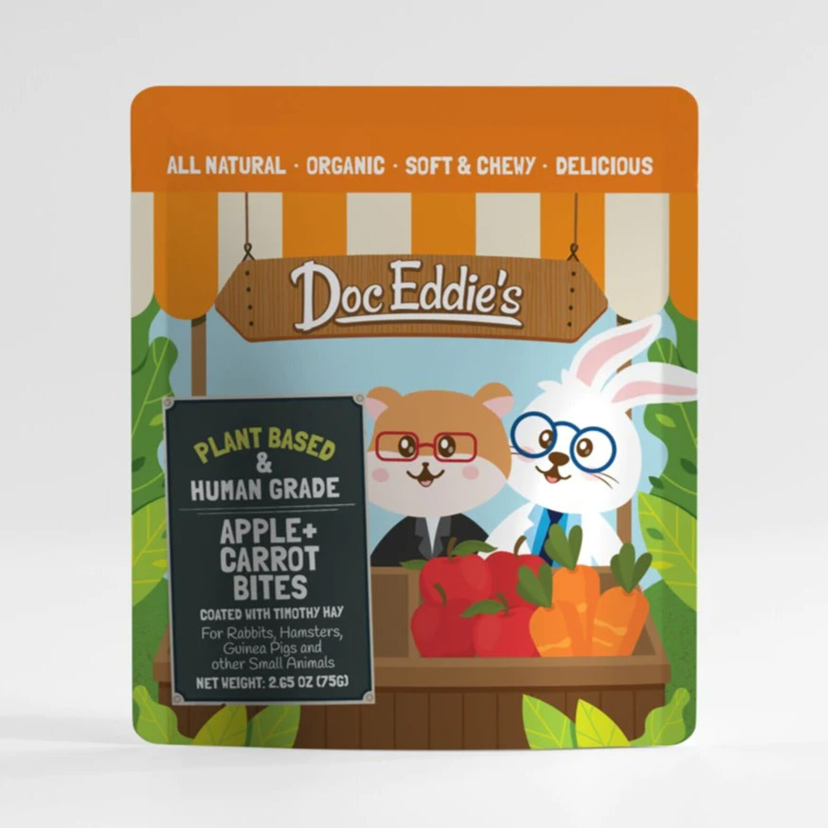 PETIPET Doc Eddies Fruit + Veggie small Animal Treats - Apples & Carrots 75g