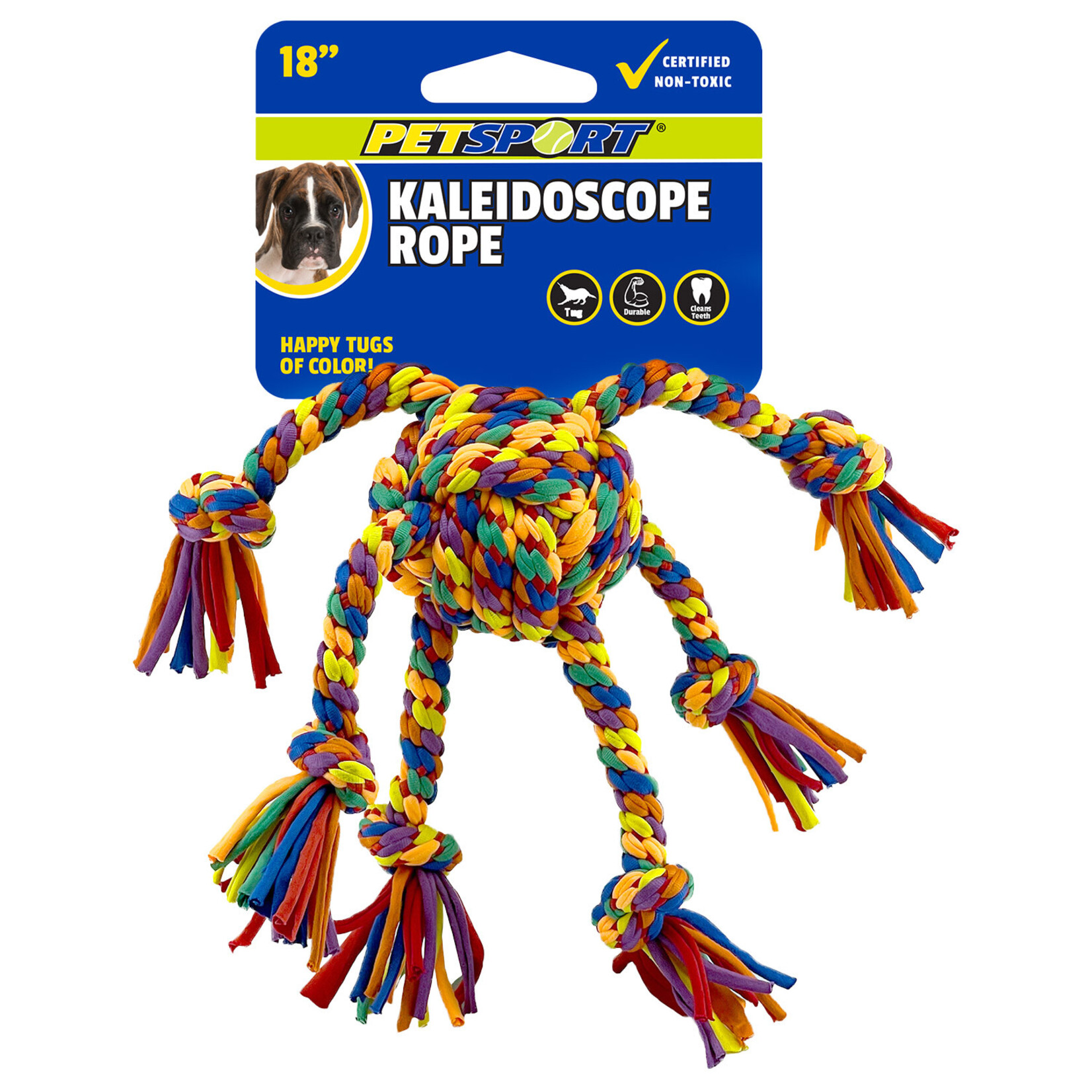 PET SPORT PetSport Kaleidoscope Rope Pinata - 18"