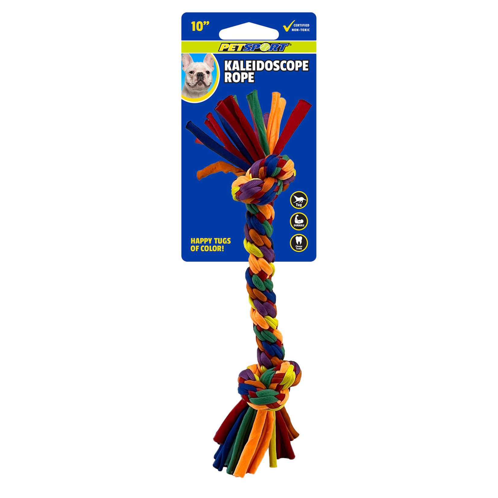 PET SPORT PetSport Kaleidoscope 2 Knot Rope - 10"