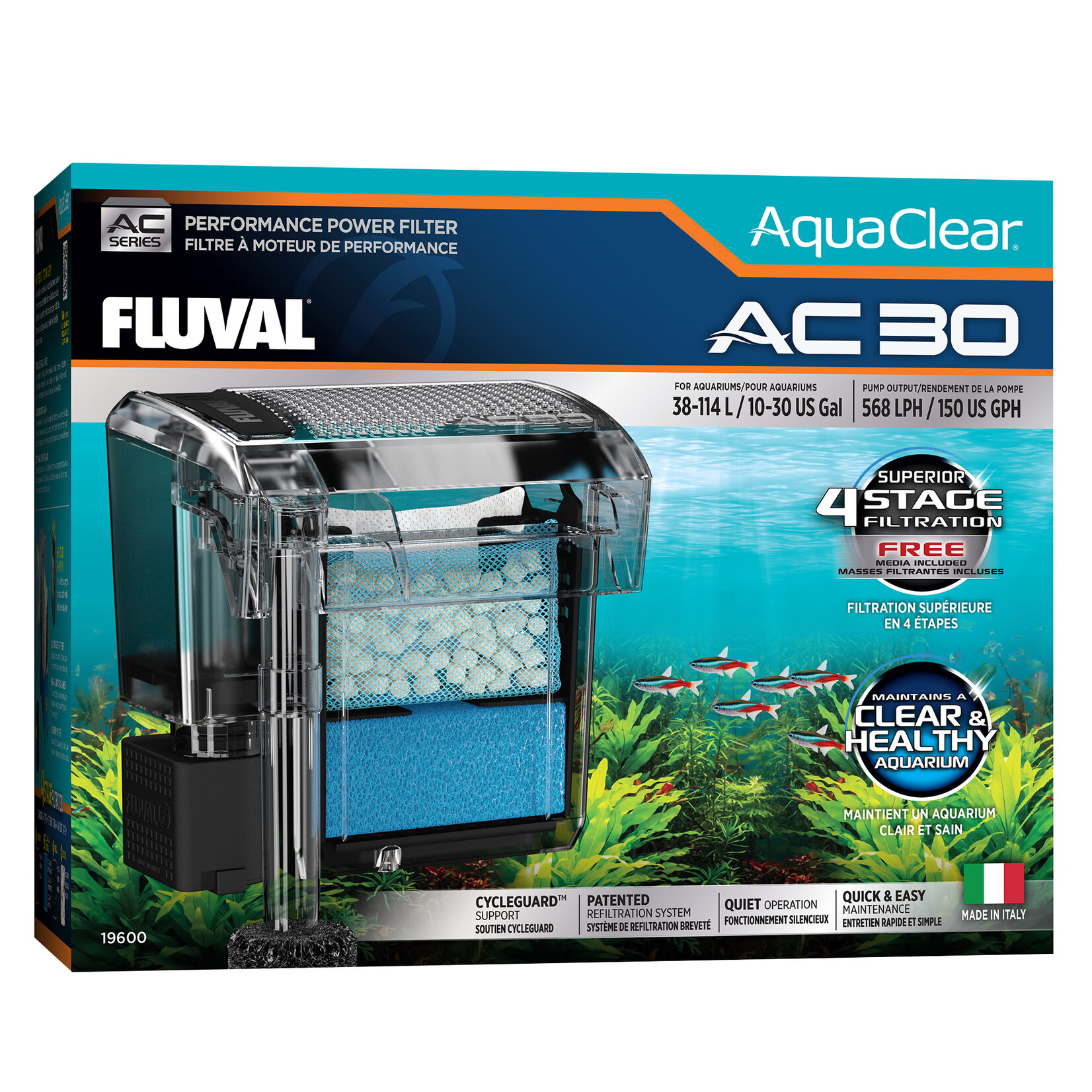 FLUVAL Fluval AquaClear 30 Power Filter - 38-114 L (10-30 gal)