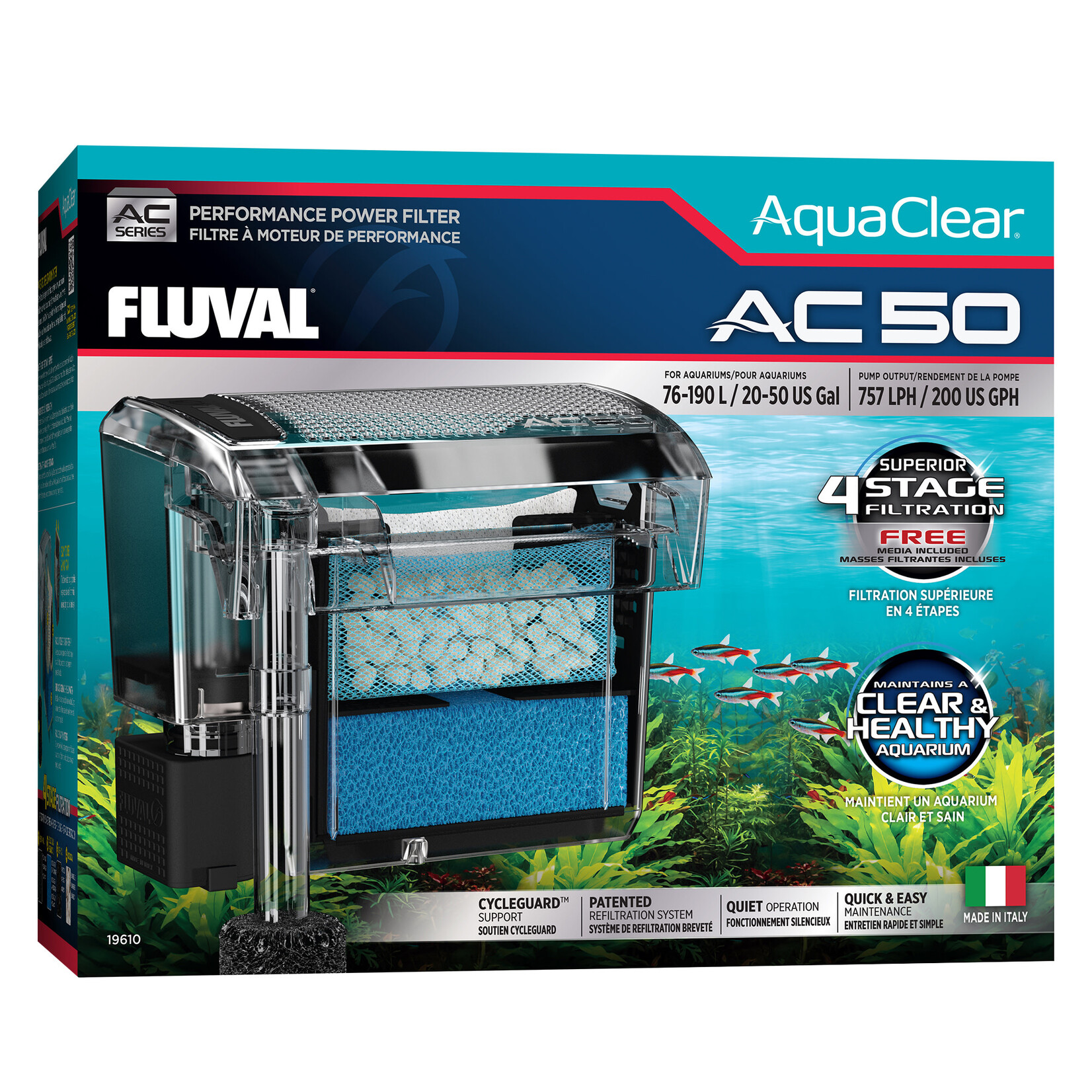 FLUVAL Fluval AquaClear 50 Power Filter - 76-190 L (20-50 gal)