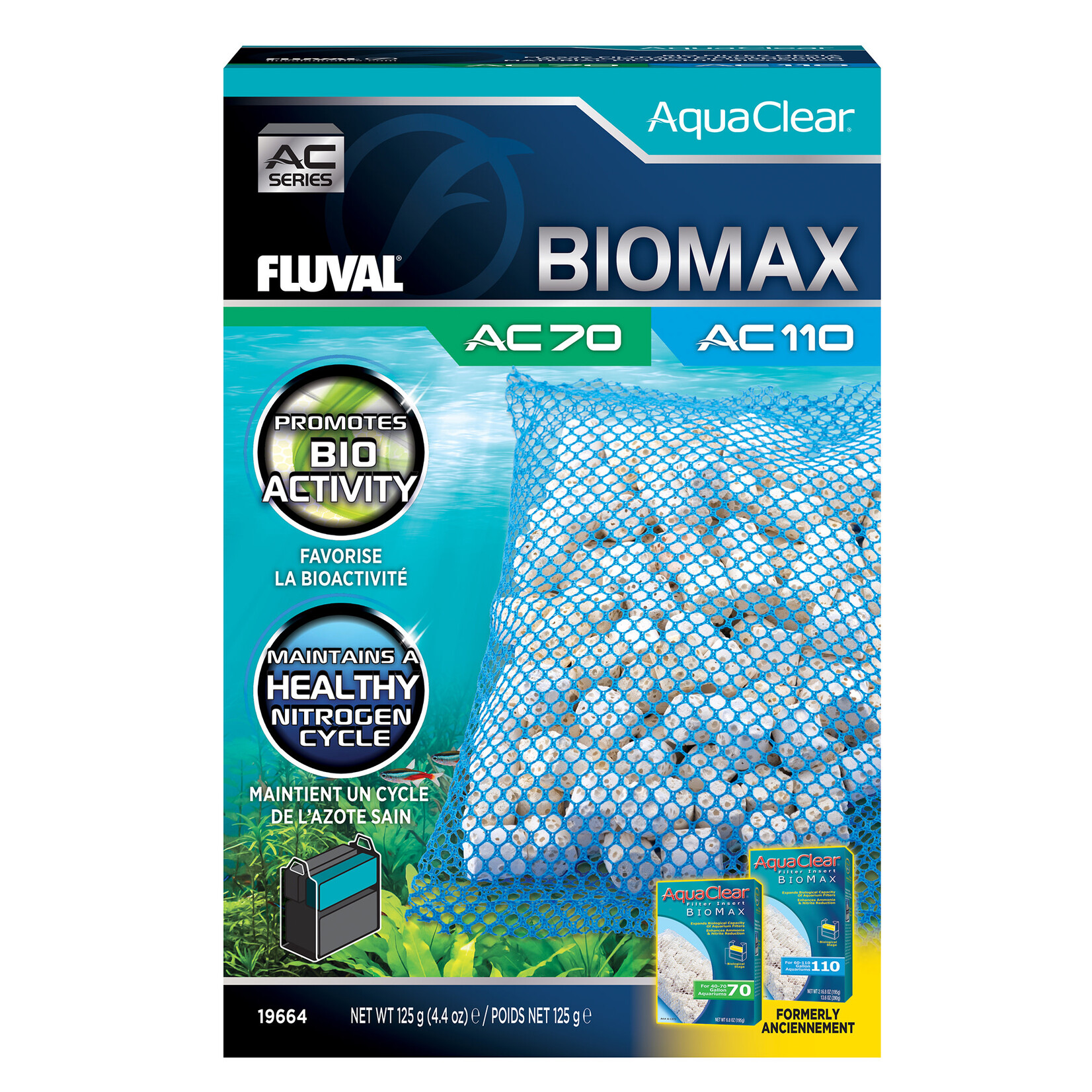 FLUVAL Fluval AquaClear 70/110 BioMax Insert - 1 pack - 125 g (4.4 oz)