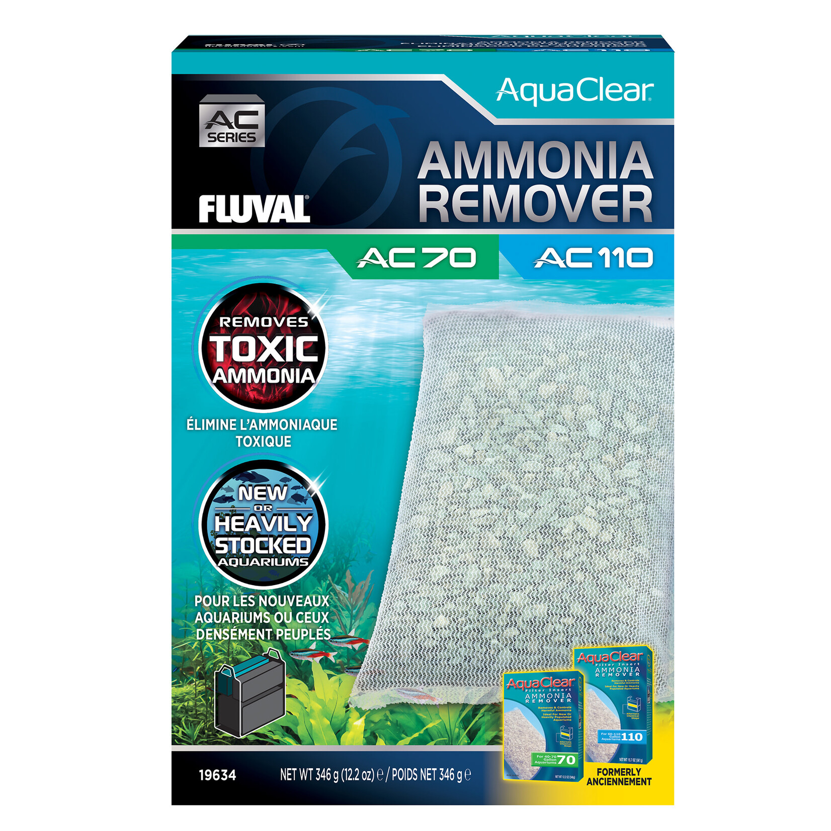 FLUVAL Fluval AquaClear 70/110 Ammonia Remover Insert - 1 pack - 346 g (12.2 oz)