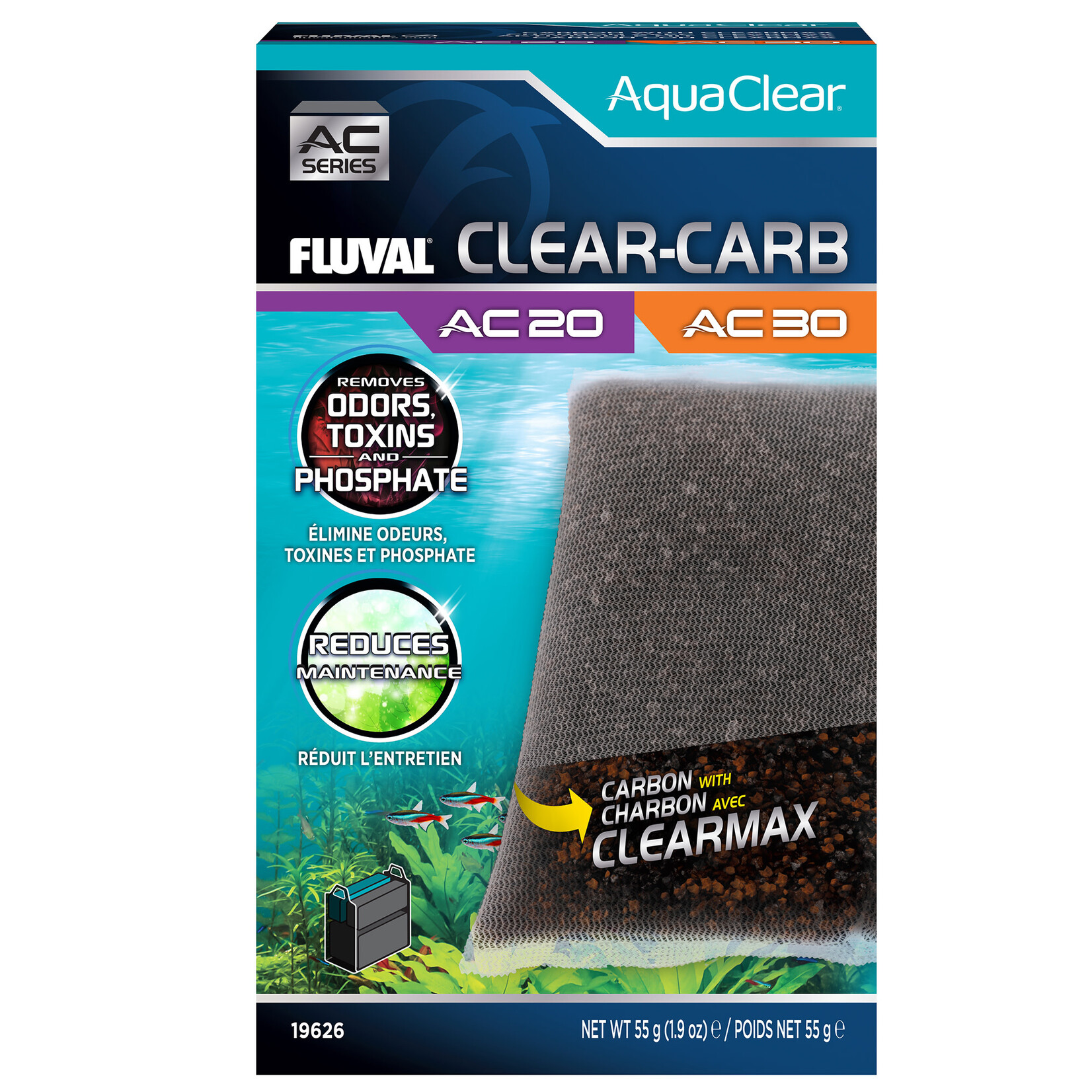 FLUVAL Fluval AquaClear 20/30 Clear-Carb Insert - 1 pack - 55 g (1.9 oz)